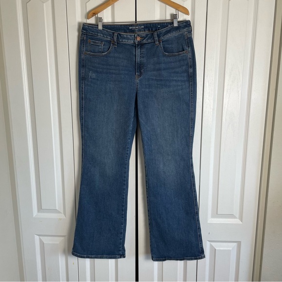 Chico's Denim - Chico's Define Me Flare Denim Jeans Women’s 16 Blue Wide Leg Cotton Boho Western